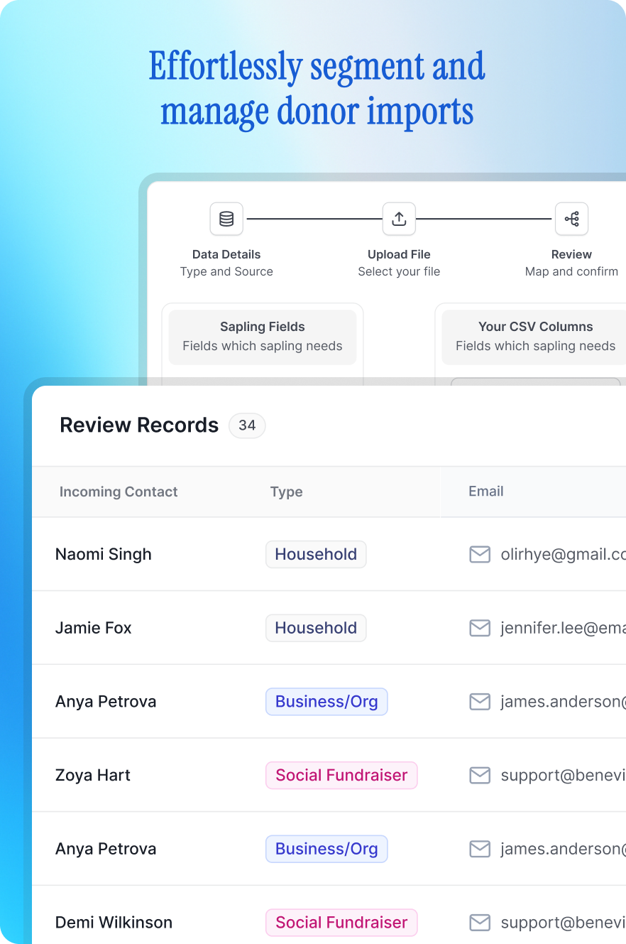 Import your data in minutes.