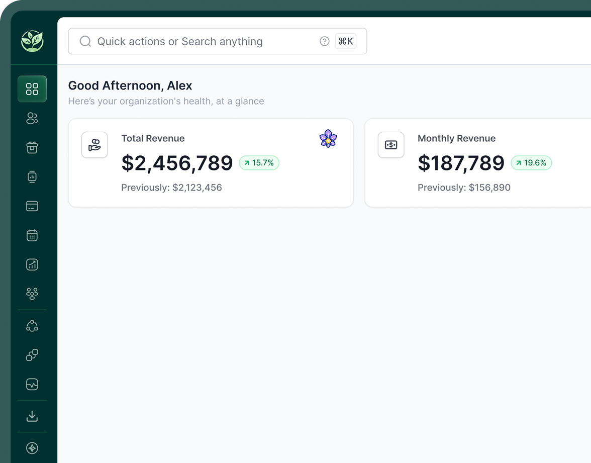 Sapling nonprofit CRM dashboard